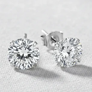 Aros Tpito Acero Quirúrgi Zircon Aaa Cristal Tslb01 3mm 1par