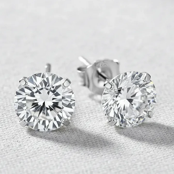 Aros Tpito Acero Quirúrgi Zircon Aaa Cristal Tslb01 3mm 1par 1