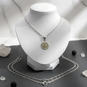 Exhibidor Cuello Redondo Chico Cuerina Blanco Collares