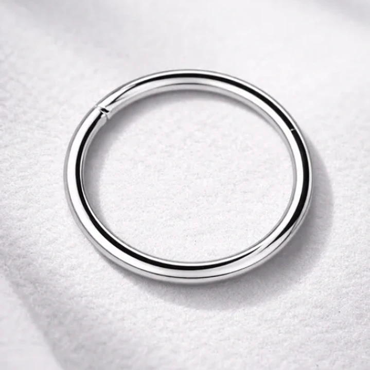 Piercing Argolla Segmento Acero 316 L Arn-ac 1,2x8mm 1 Un Color Plateado 6