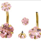 Piercing Ombligo Dorado Flor Joyas Bjfl03 1.6x10x5/10 1und - Miniatura 9