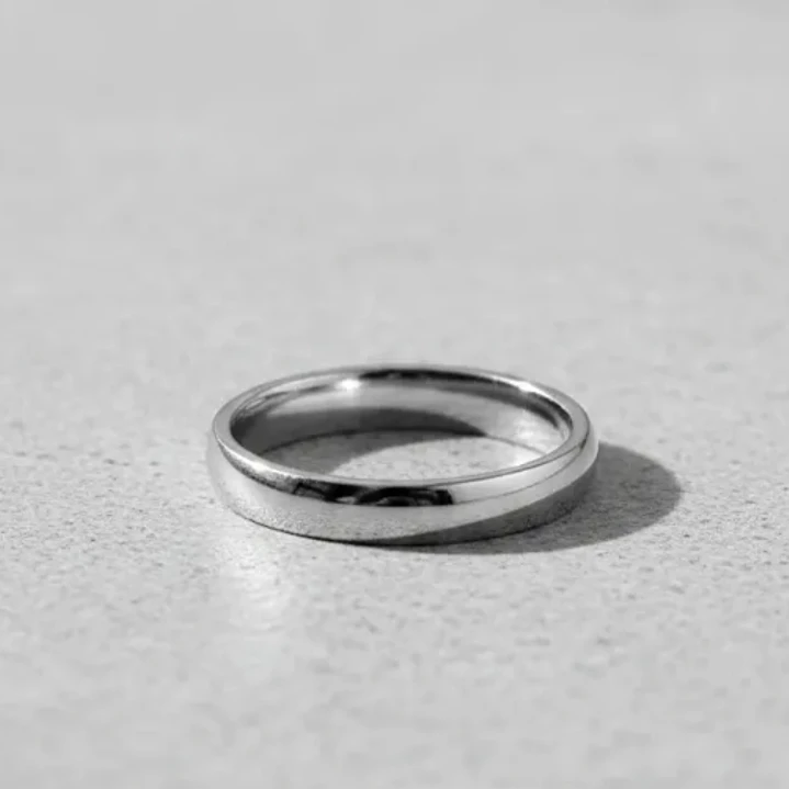 Caja Anillos Ilusión 3mm Acero Platea 36 Unds Med #17 Al #21 7