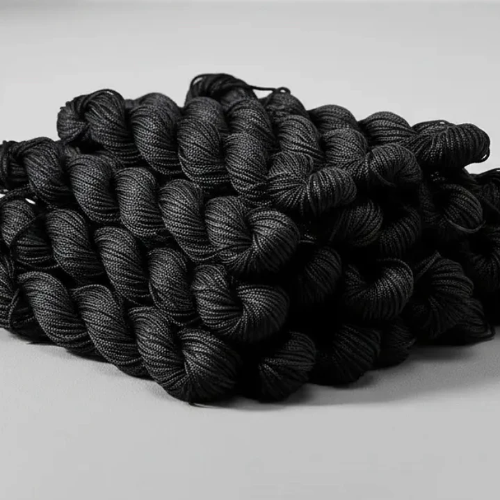 Hilo Seda Bisuteria 10 Madejas X 25m Grosor 1mm Color Negro 11