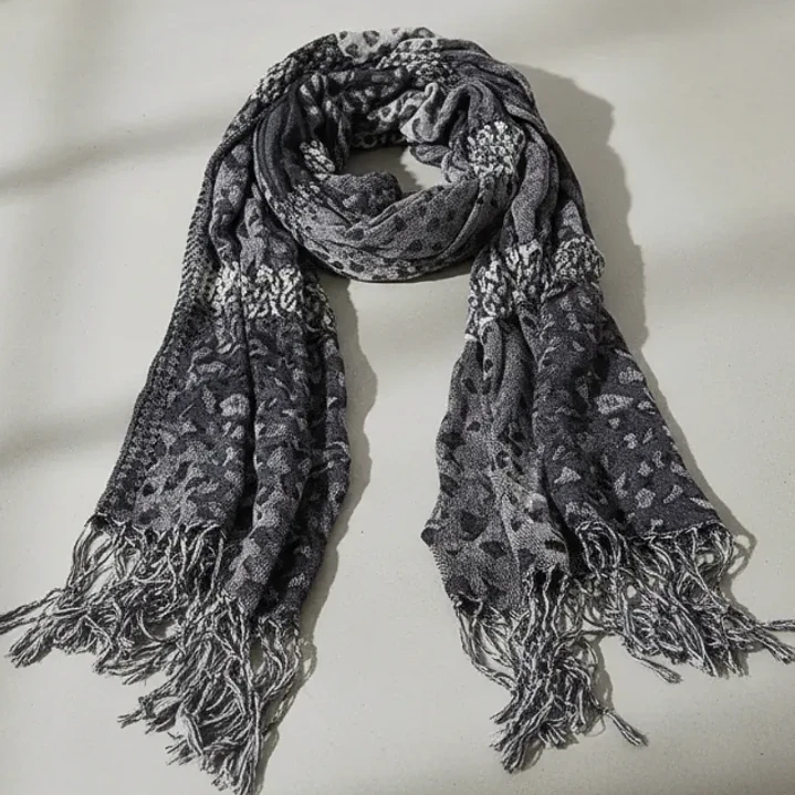 Bufanda Panuelo De Algodon Bf03  Varios Colores Gris Os 1und 2