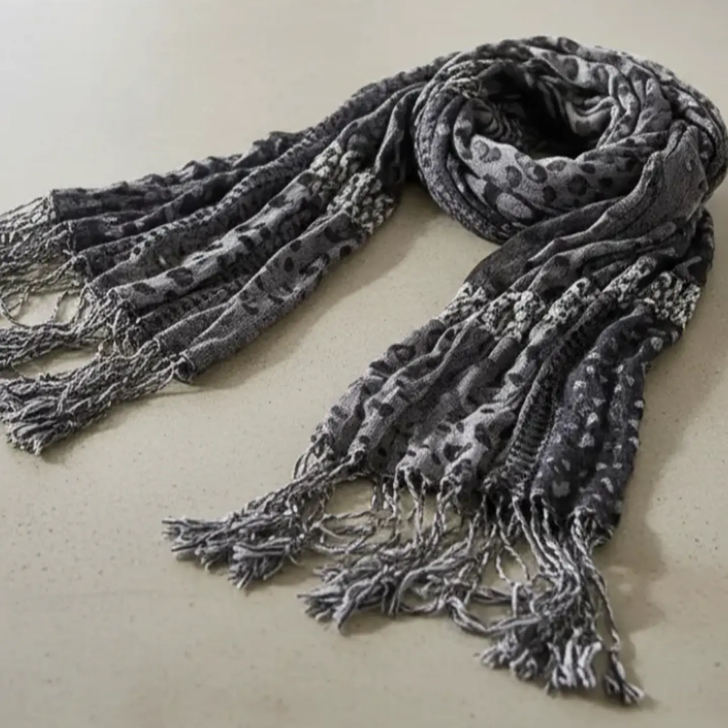 Bufanda Panuelo De Algodon Bf03  Varios Colores Gris Os 1und 3