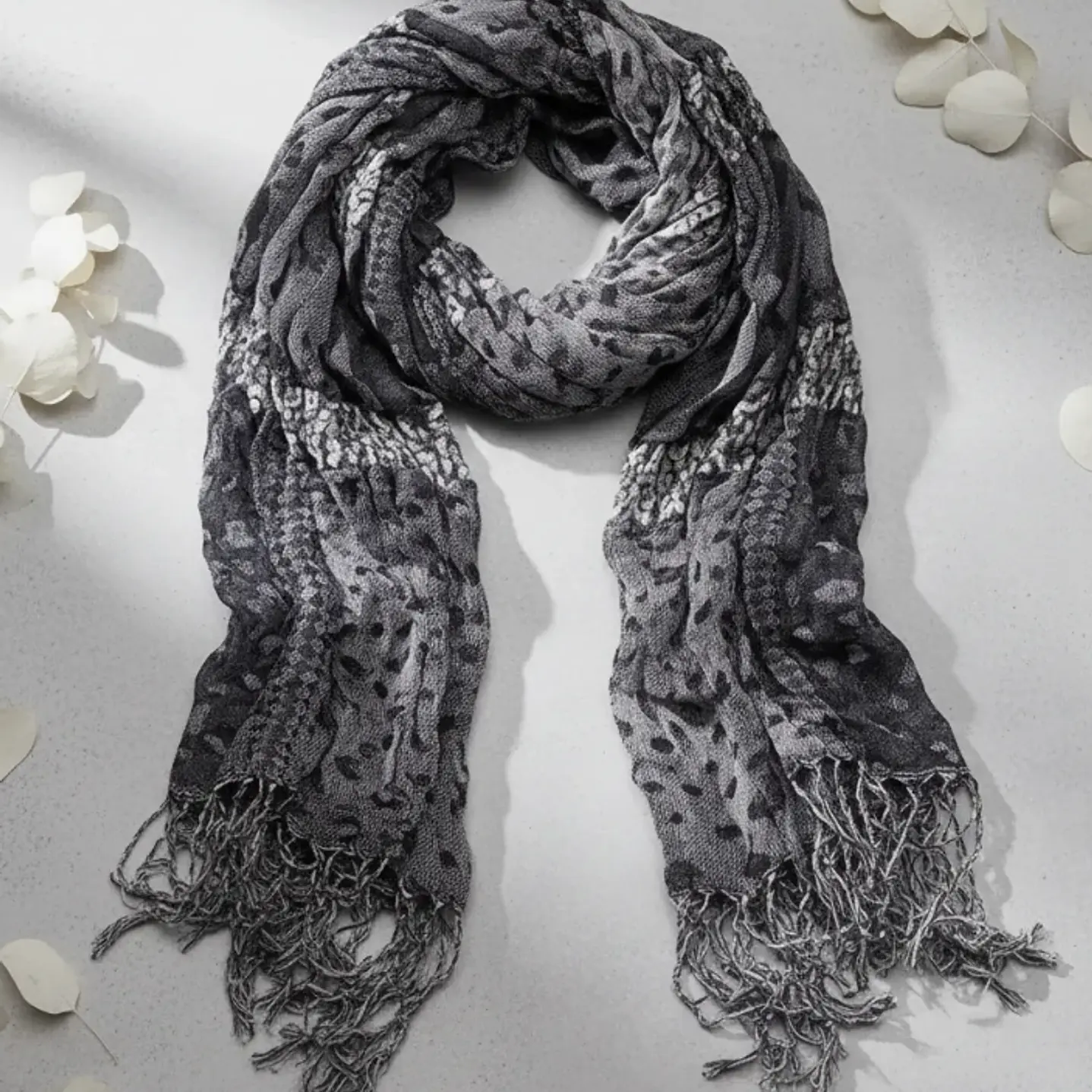 Bufanda Panuelo De Algodon Bf03  Varios Colores Gris Os 1und 5