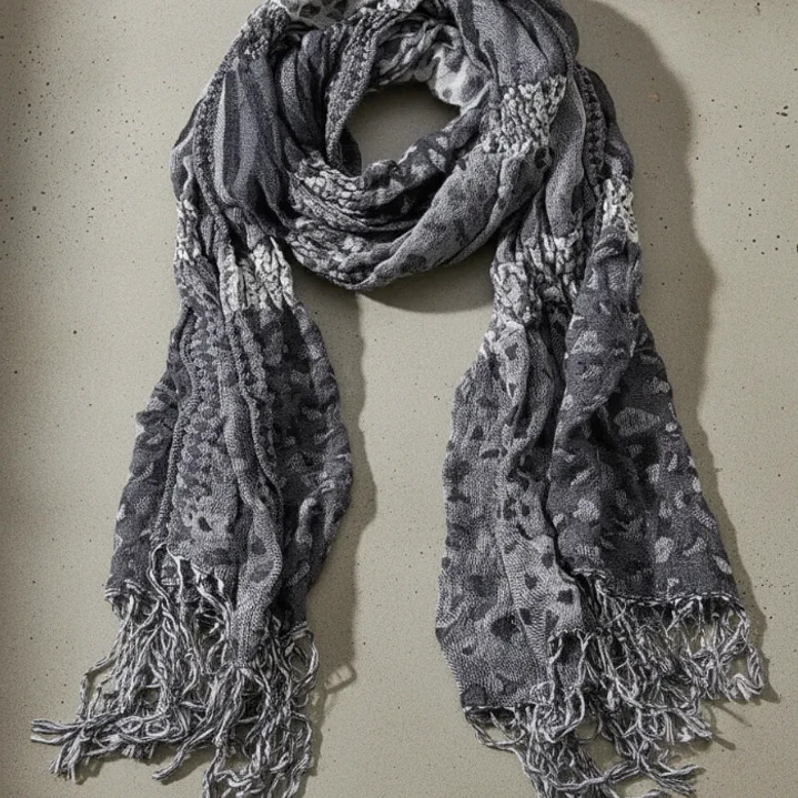 Bufanda Panuelo De Algodon Bf03  Varios Colores Gris Os 1und 7
