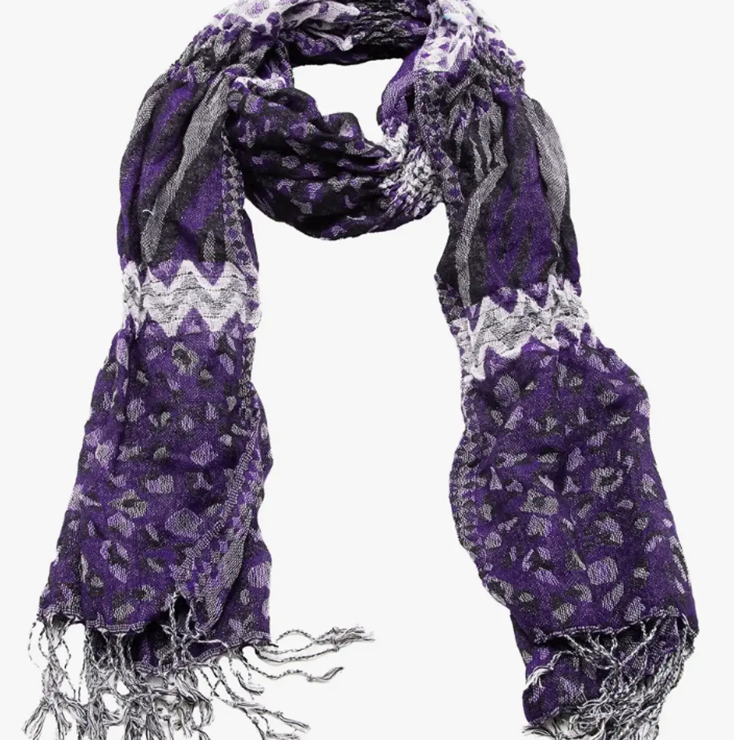 Bufanda Panuelo De Algodon Bf03  Varios Colores Morado 1 Und 5