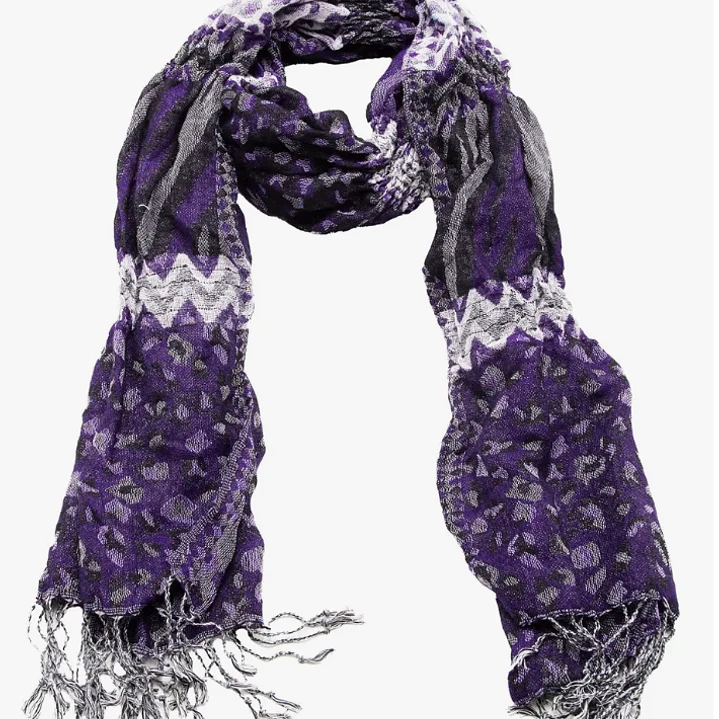 Bufanda Panuelo De Algodon Bf03  Varios Colores Morado 1 Und 5