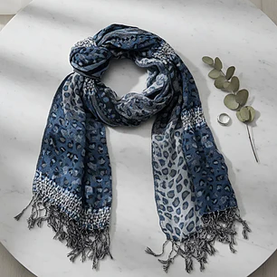 Bufanda Panuelo De Algodon Bf03 C/celeste ,gris ,blan  1 Und