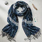 Bufanda Panuelo De Algodon Bf03 C/celeste ,gris ,blan  1 Und - Miniatura 3