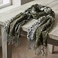 Bufanda Panuelo De Algodon Bf03  C/ Verde Gris Blanco  1 Und - Miniatura 6
