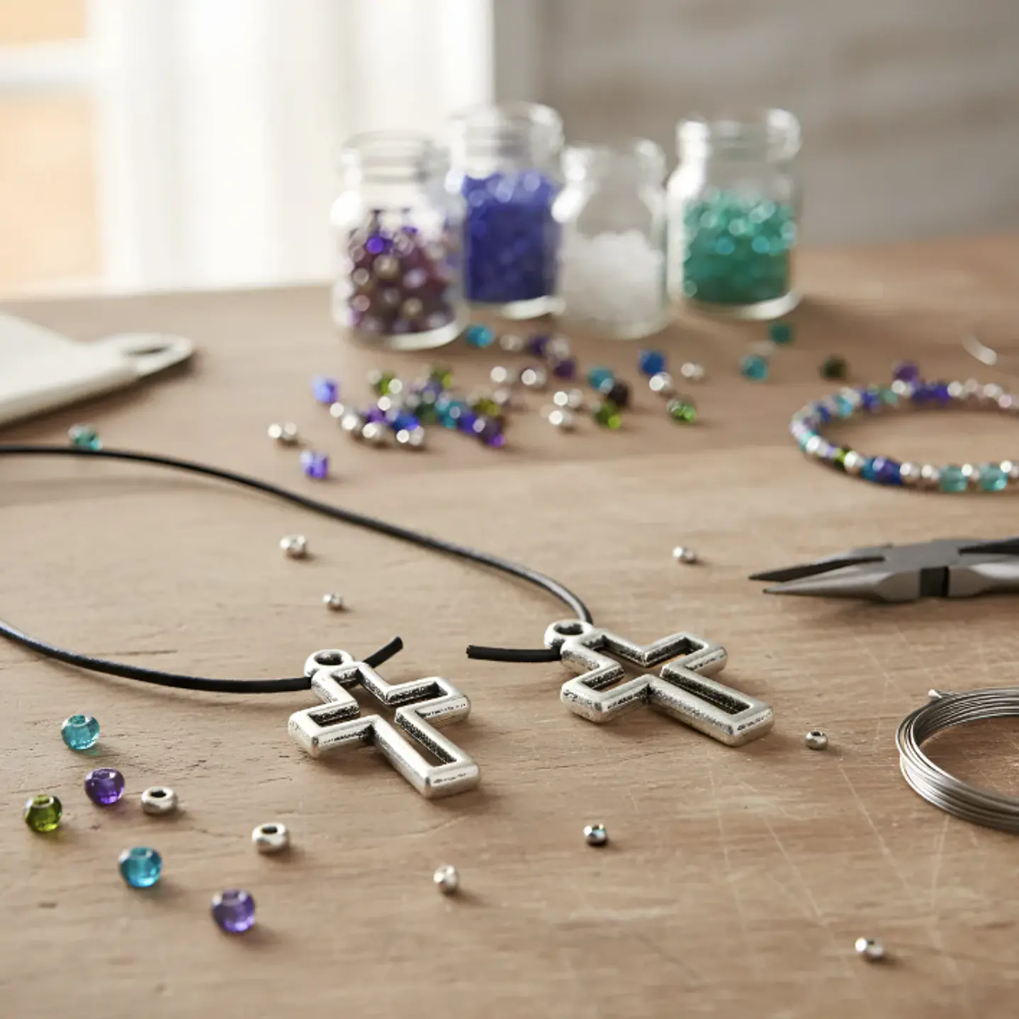50 Unds Chiches Cuentas Para Bisuteria Charm Mod Cruz Ch03-b 7