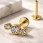Piercing Lbjmbgd03a Helix Con 3 Piedras Color Dorad 316l 1un - Miniatura 3