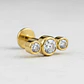 Piercing Lbjmbgd03a Helix Con 3 Piedras Color Dorad 316l 1un - Miniatura 7