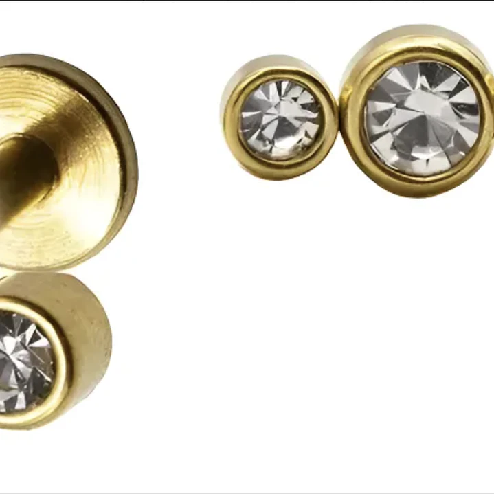 Piercing Lbjmbgd03a Helix Con 3 Piedras Color Dorad 316l 1un 10