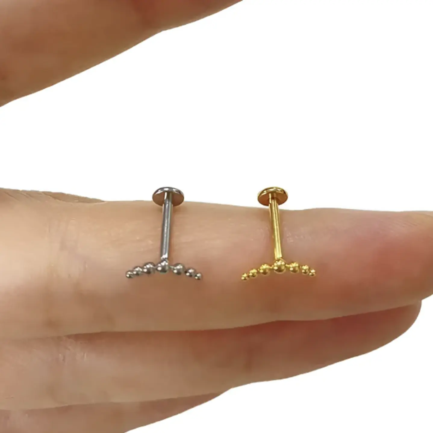 Piercing Labret Lbgd03 Helix  Acero Quirurgico 316l 1un 5
