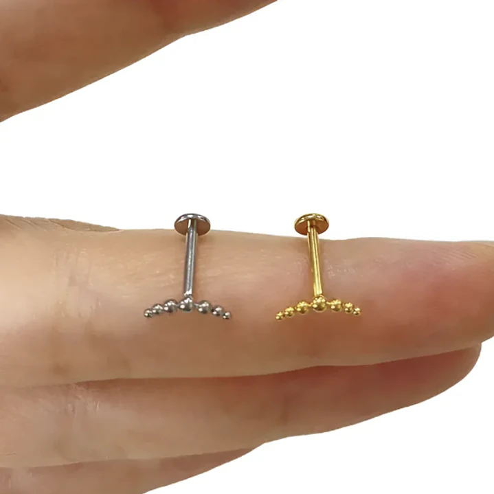 Piercing Labret Lbgd03 Helix  Acero Quirurgico 316l 1un 5
