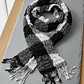 Bufanda Panuelo De Algodon Bf04  C/ Negro,gris Y Blan  1 Und - Miniatura 3