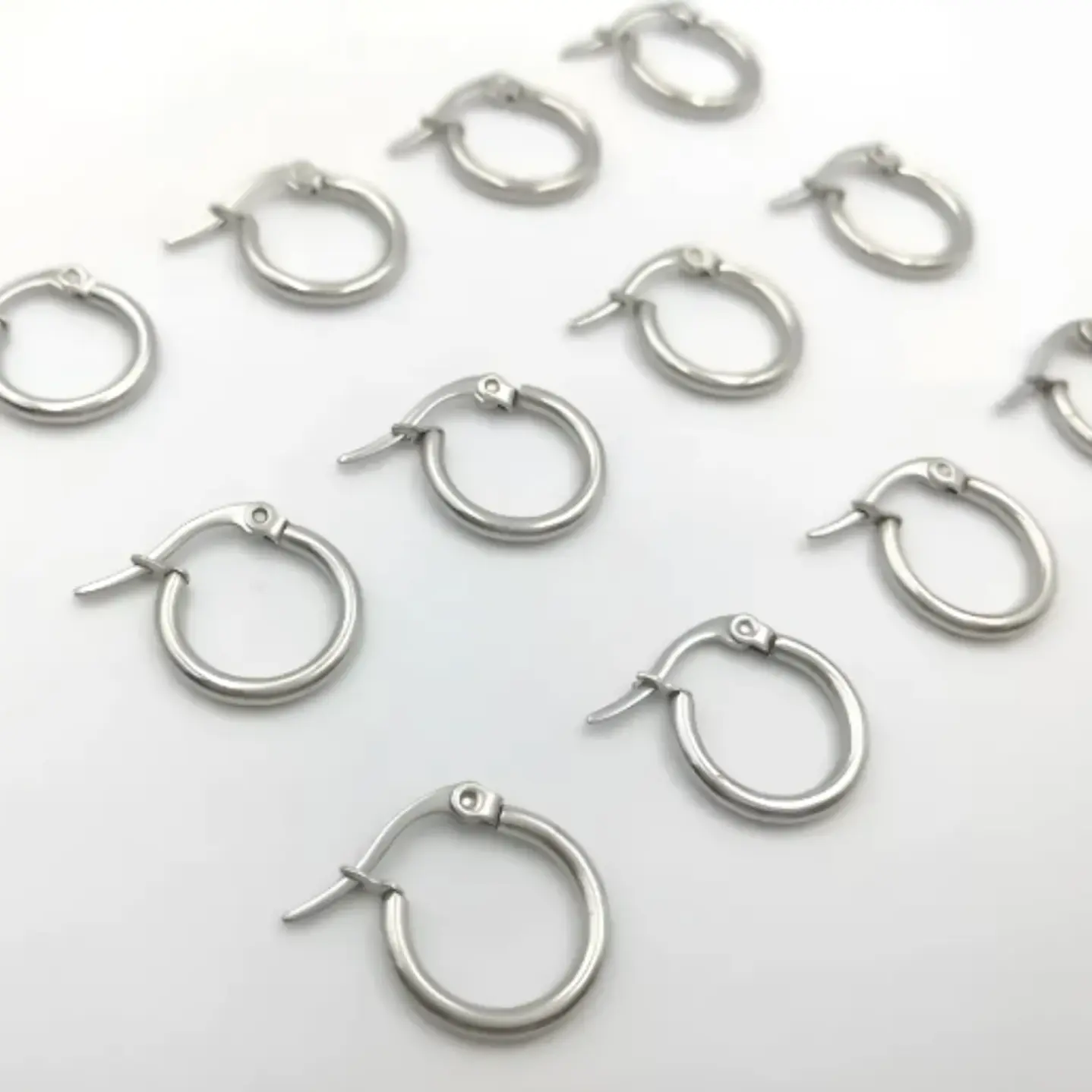  Aros Argolla Acero Quirurgico 20mm 5 Pares 7