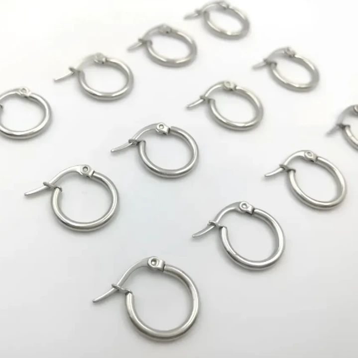  Aros Argolla Acero Quirurgico 20mm 5 Pares 7