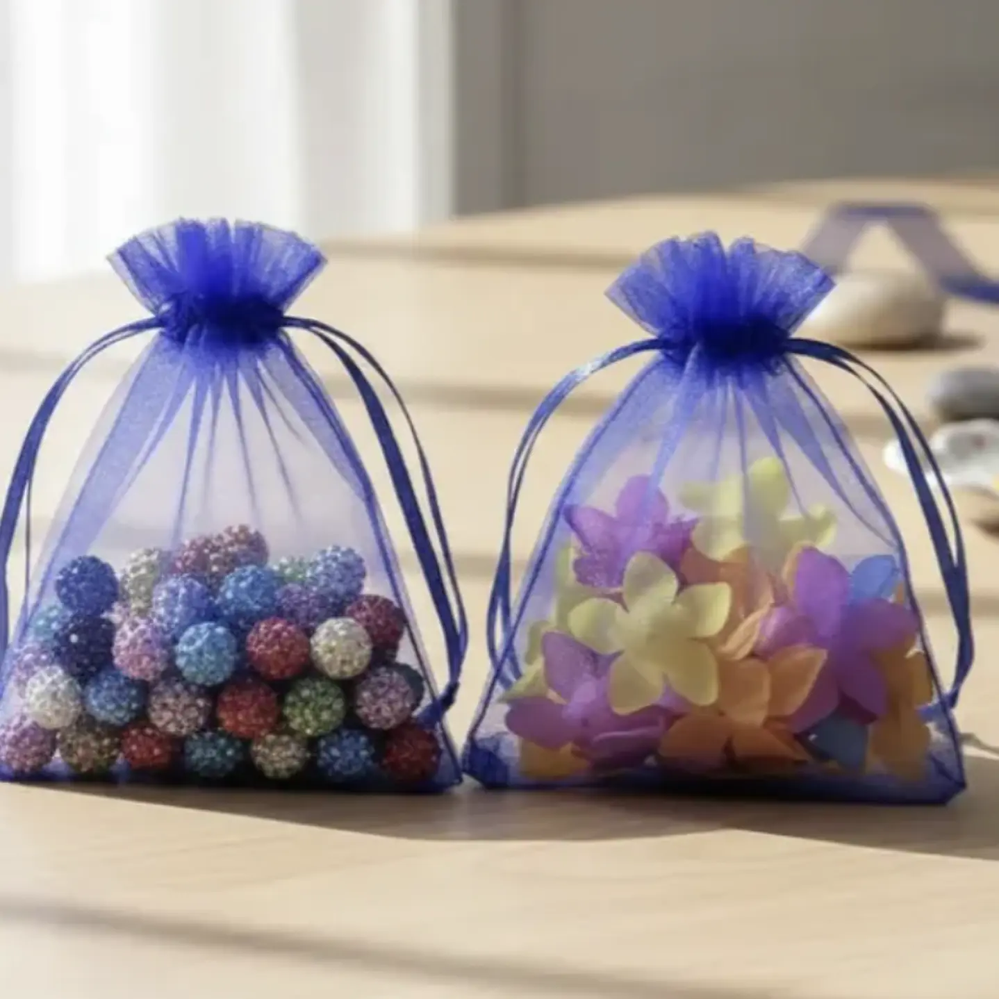 Bolsa Organza 7x9 Cms Paquete 100 Unds Color Azul 13