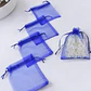 Bolsa Organza 7x9 Cms Paquete 12 Unds Color Azul - Miniatura 7