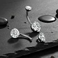  Piercing Ombligo Tb0056 2 Piedras 14gx10x5/8 Titanium  - Miniatura 10