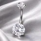  Piercing Ombligo Tb0056 2 Piedras 14gx10x5/8 Titanium  - Miniatura 1