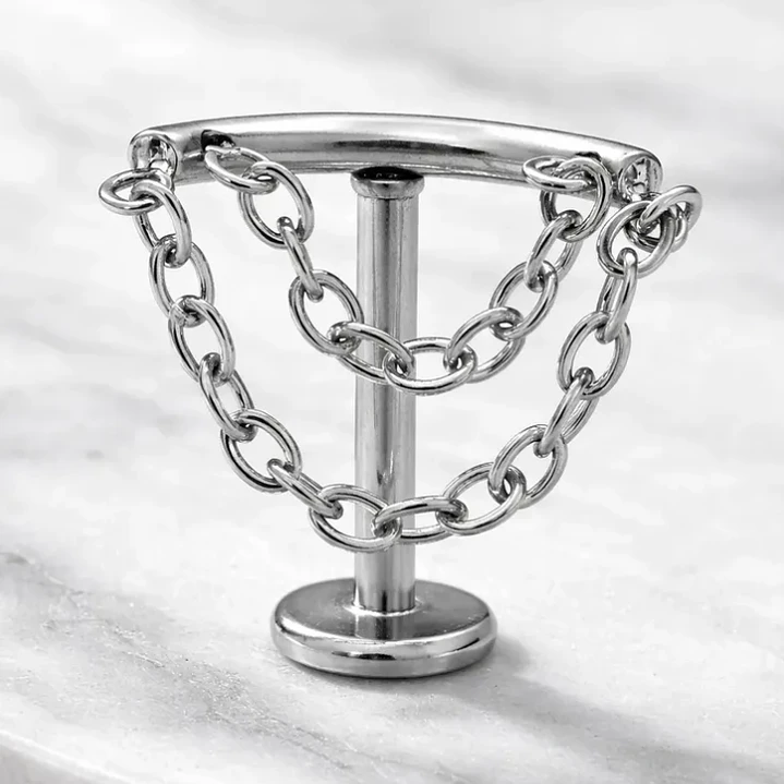Piercing Labret  Helix Con  2 Cadenas  Lbc04 1.2x8 1 Und 6