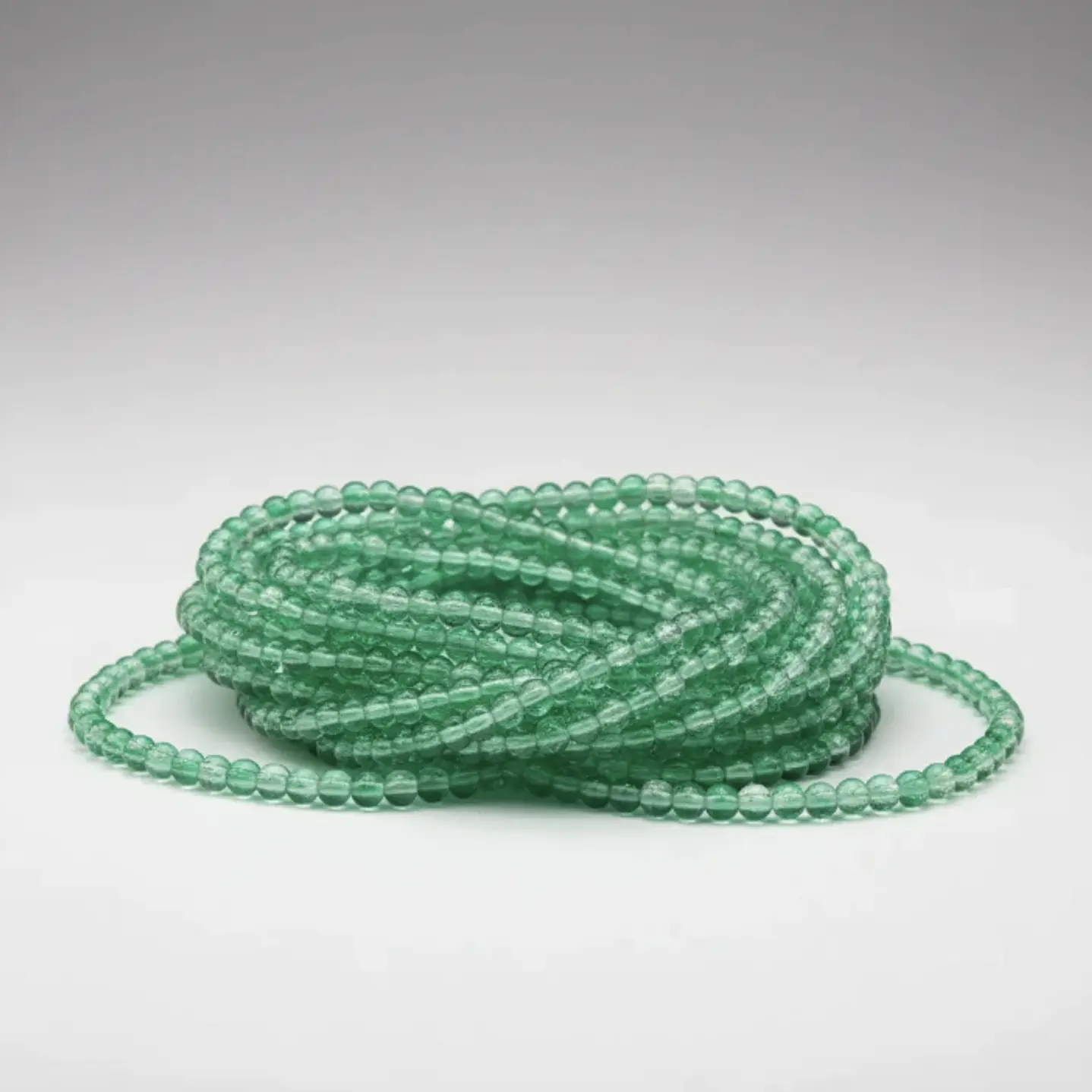 Tiras Cuentas De Vidrio Redonda  2tonos 4mm Verde C/ Bl 6 Ti 6