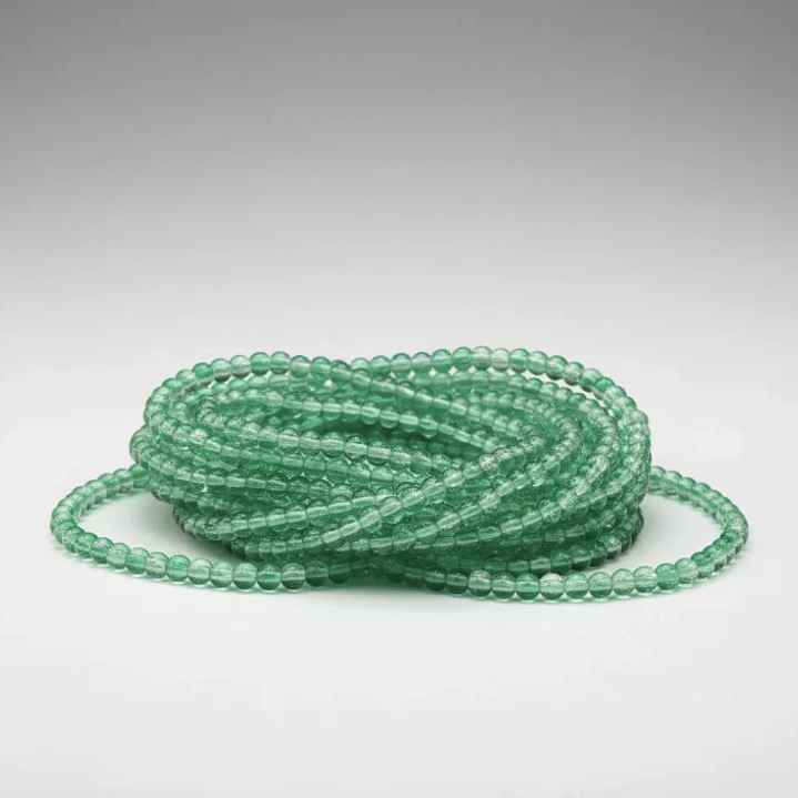Tiras Cuentas De Vidrio Redonda  2tonos 4mm Verde C/ Bl 6 Ti 6