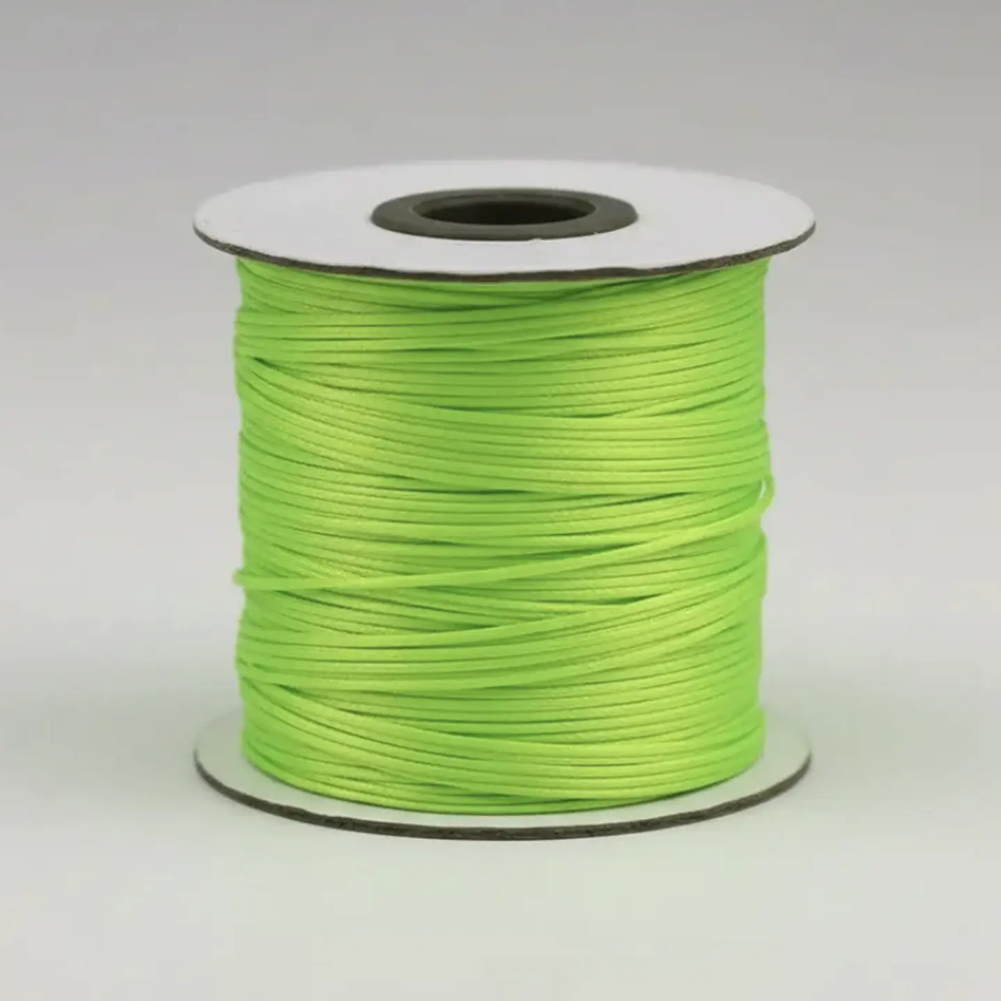 Cordón Tripolino Macramé 1,5mm Rollo 100 Mts Verde Fluor 9