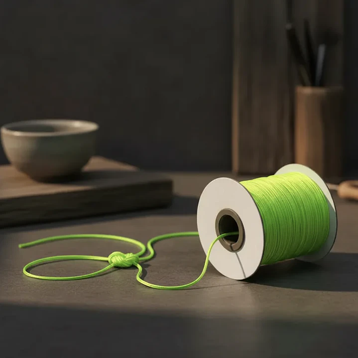 Cordón Tripolino Macramé 1,5mm Rollo 100 Mts Verde Fluor 8