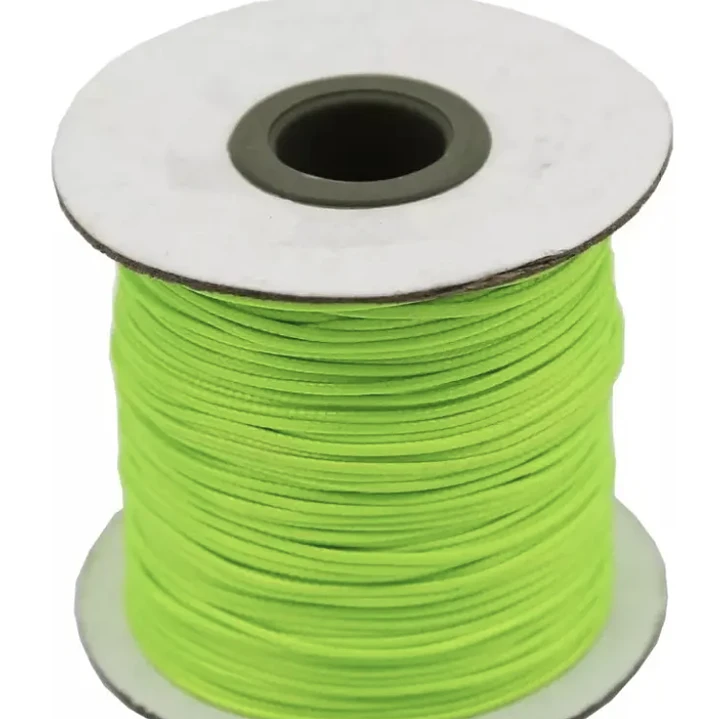 Cordón Tripolino Macramé 1,5mm Rollo 100 Mts Verde Fluor 12