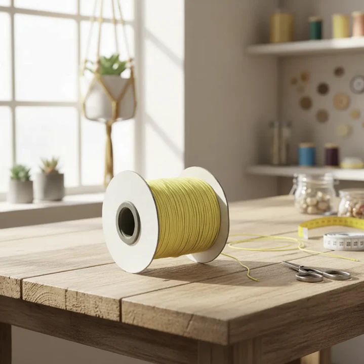 Cordón Tripolino Macramé 1,5mm Rollo 100 Mts Color Amarillo 5