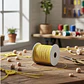 Cordón Tripolino Macramé 1,5mm Rollo 100 Mts Color Amarillo - Miniatura 4