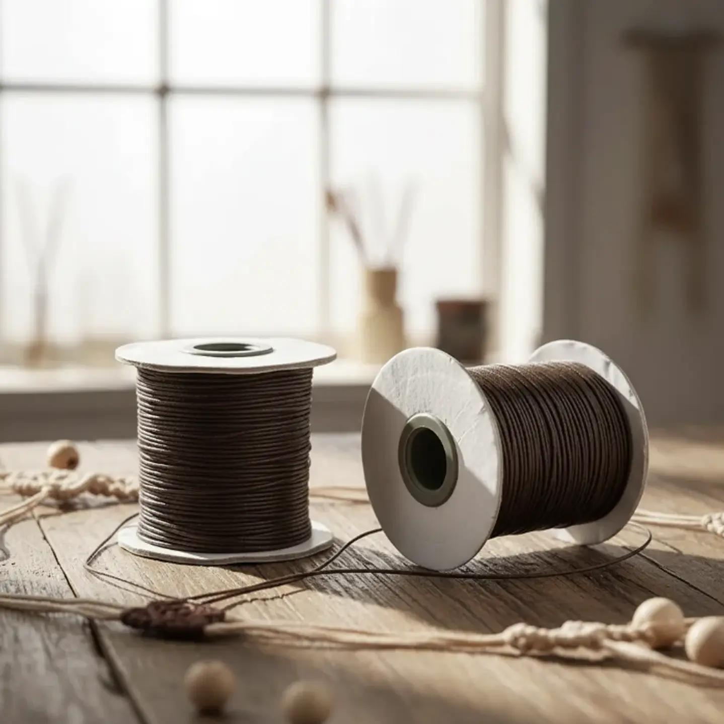 Cordón Tripolino Macramé 1,5mm Rollo 100 Mts Color Café 5