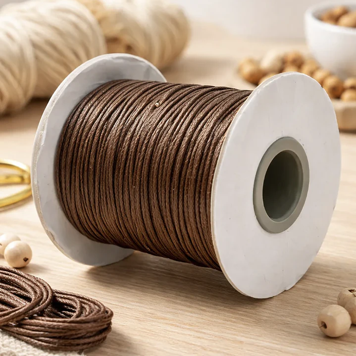 Cordón Tripolino Macramé 1,5mm Rollo 100 Mts Color Café 6