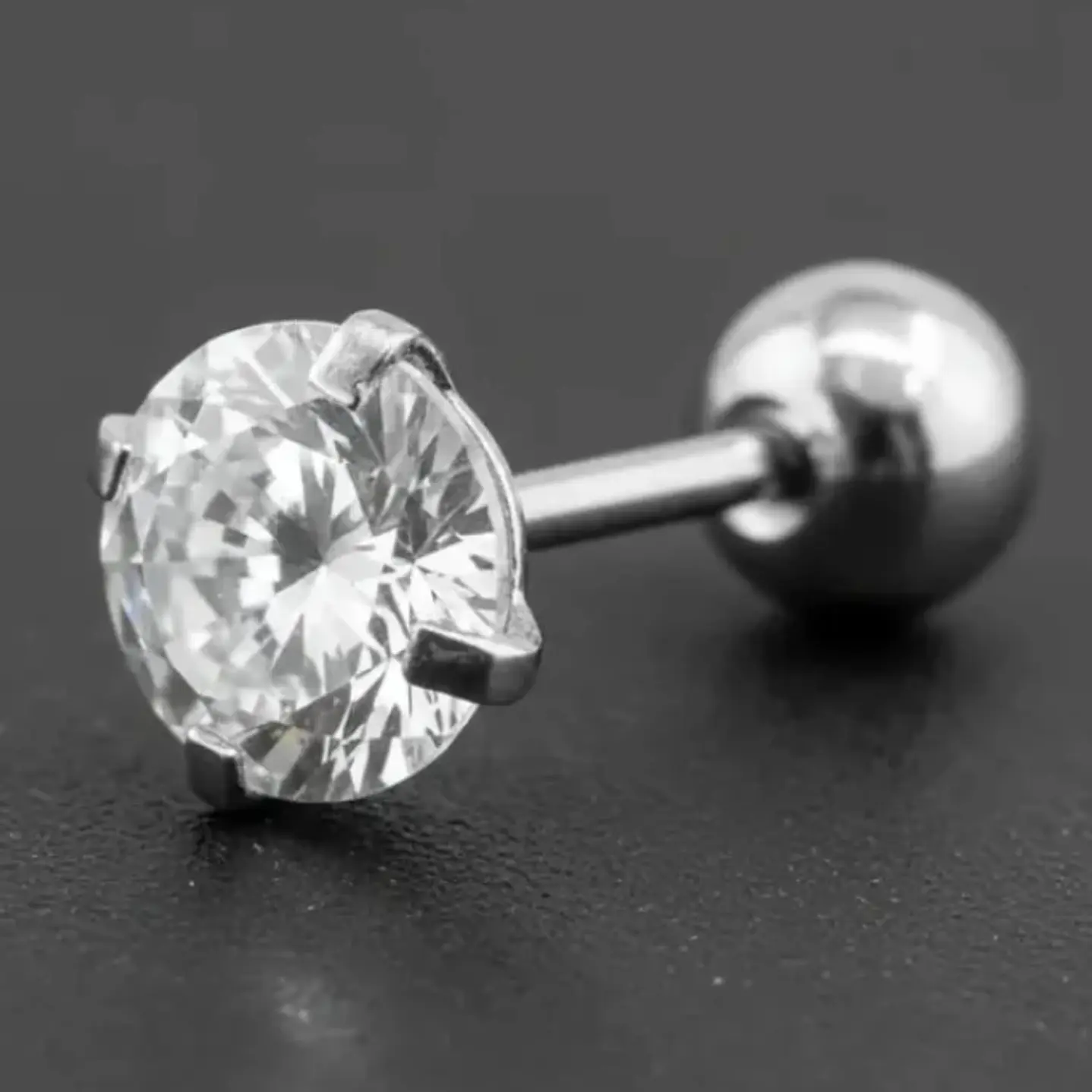 Piercing  Helix Micro Banana Mbbbj03 Acero Q, C/cristal  1un 5