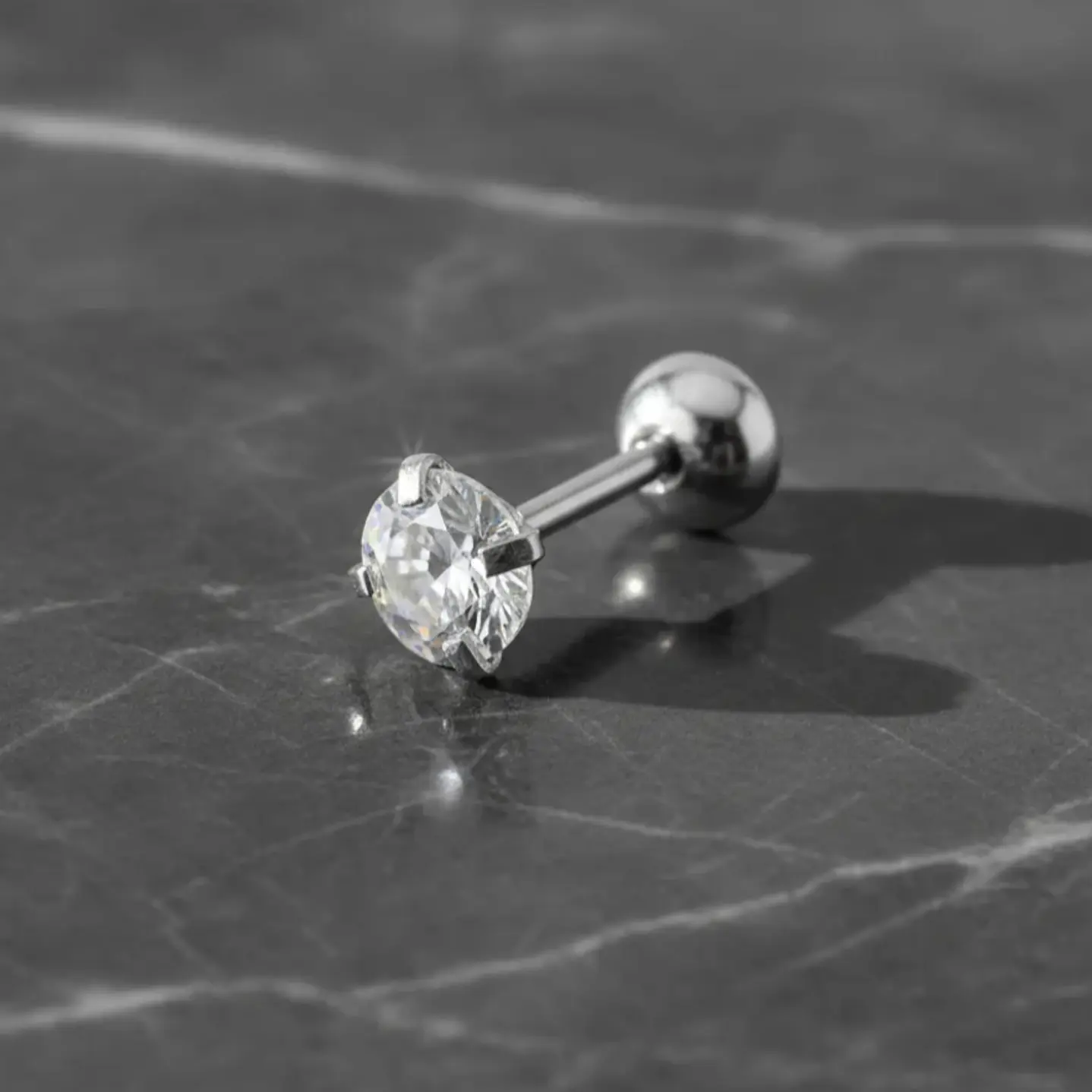 Piercing  Helix Micro Banana Mbbbj03 Acero Q, C/cristal  1un 3