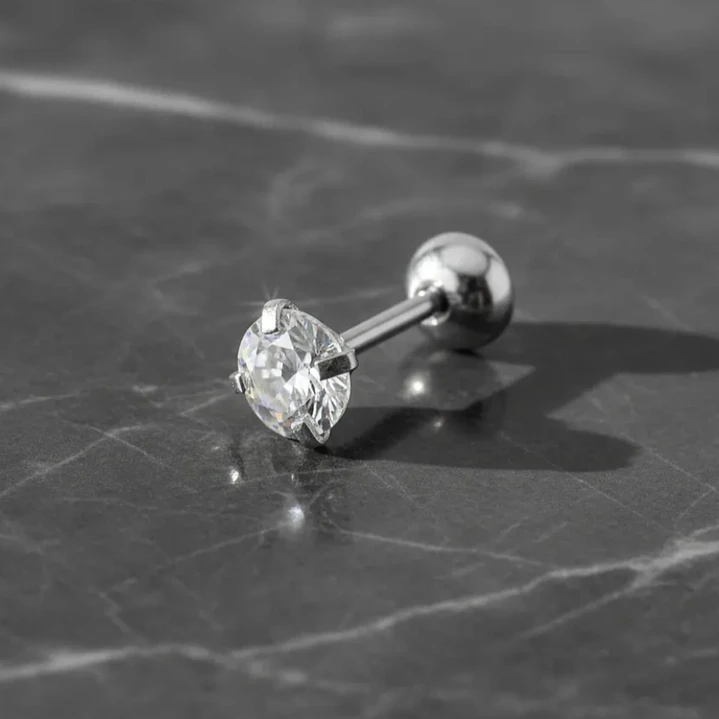 Piercing  Helix Micro Banana Mbbbj03 Acero Q, C/cristal  1un 3