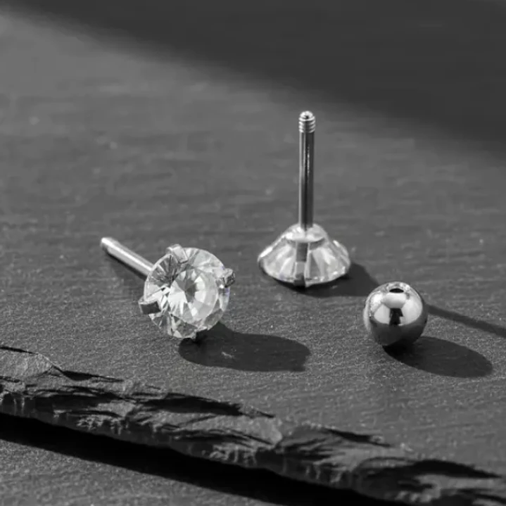 Piercing  Helix Micro Banana Mbbbj03 Acero Q, C/cristal  1un 13