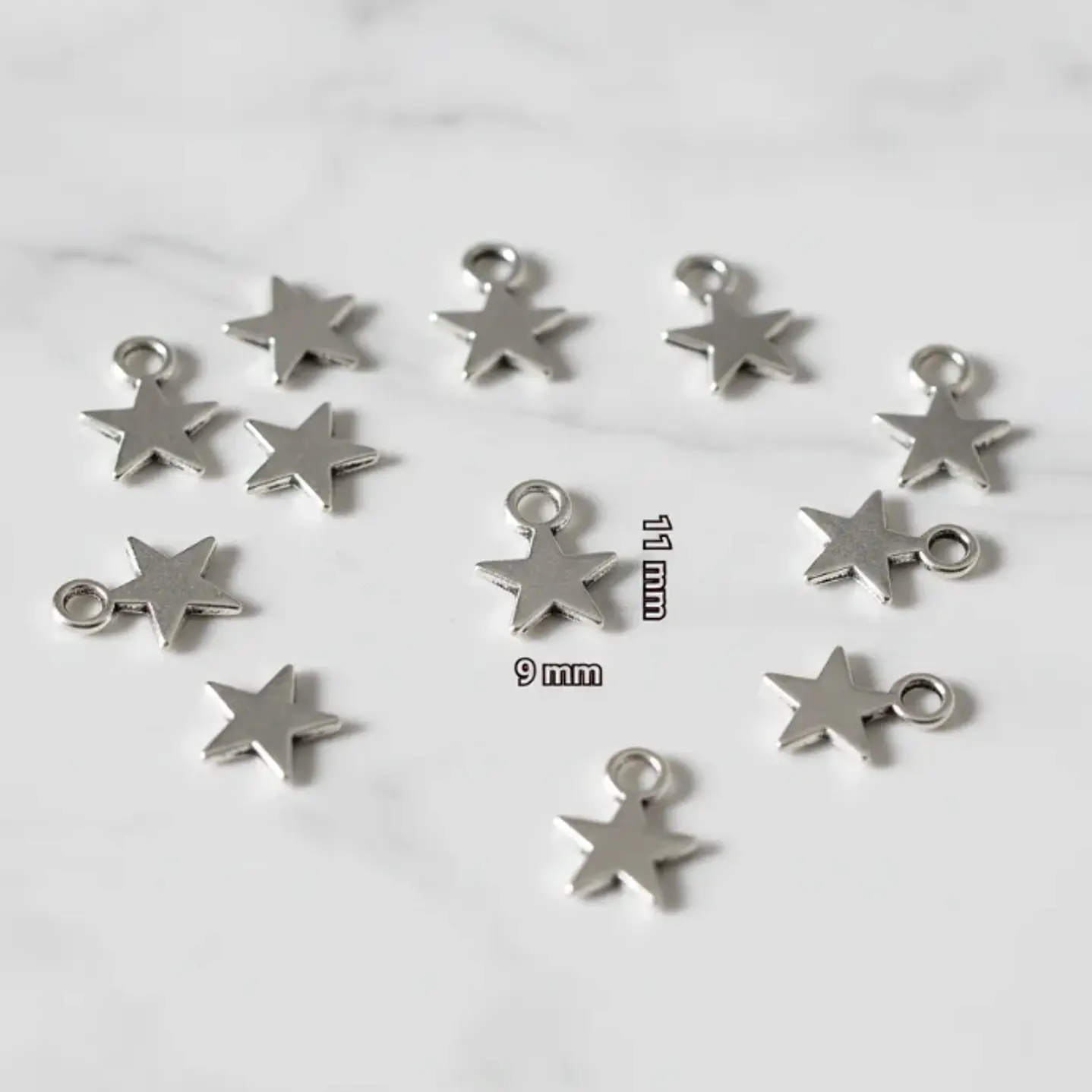 Dijes Chiche Bisutería Pack 100 Unds Modelo Estrella Ch88 10
