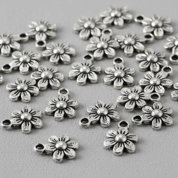 Dijes Chiche Bisutería Pack 50 Unds Modelo Flor Ch72 1