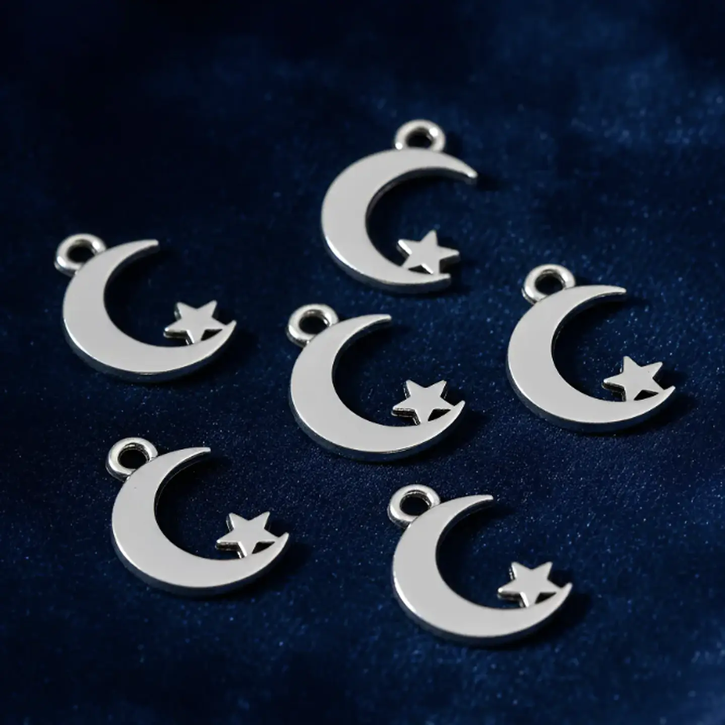 Dijes Chiche Bisutería Pack 50und Modelo Luna Estrella Ch91b 5