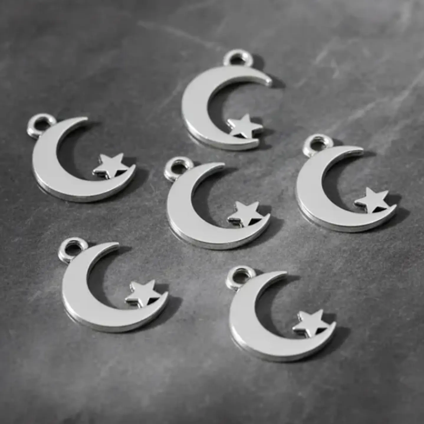 Dijes Chiche Bisutería Pack 50und Modelo Luna Estrella Ch91b 4