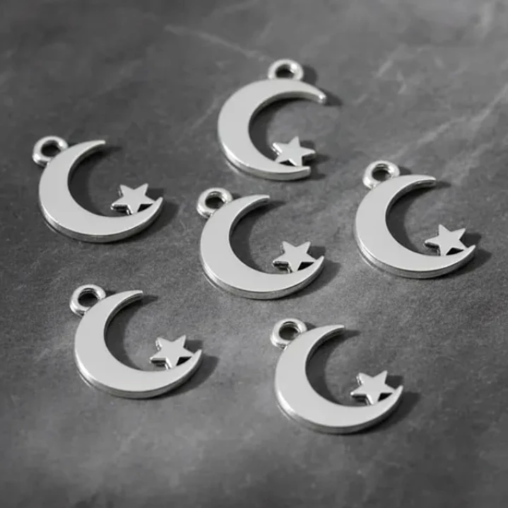 Dijes Chiche Bisutería Pack 50und Modelo Luna Estrella Ch91b 4