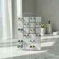 Exhibidor Aros Topitos Acrilico Transparente C/ Blanco 24 Pr - Miniatura 4