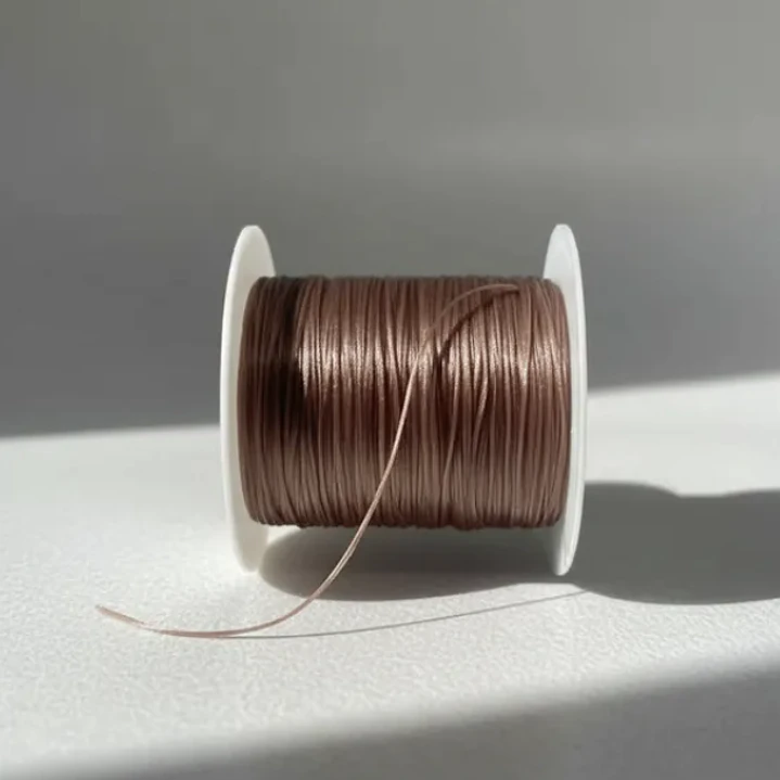 Hilo Elastico Para Pulsera 0.6 Mm Color Café Claro 20 Mtrs 11